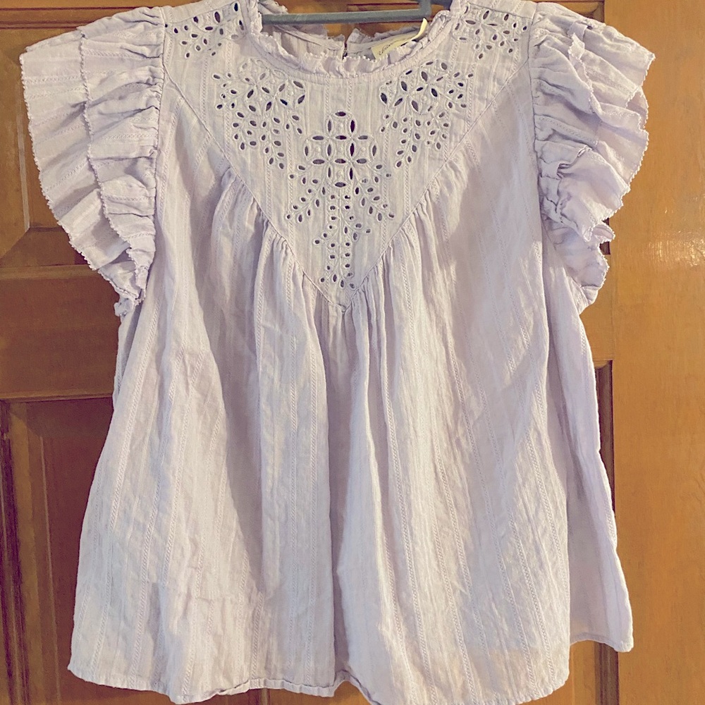 Universal Thread Flutter Sleeve Blouse